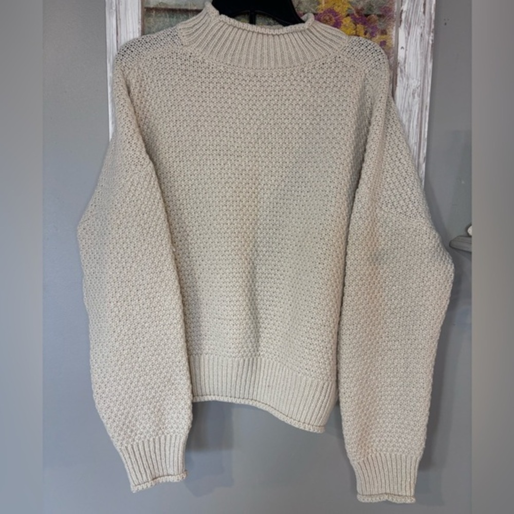 Women's Long Sleeve Knit Sweater Cupshe Light Tan Large Perfect